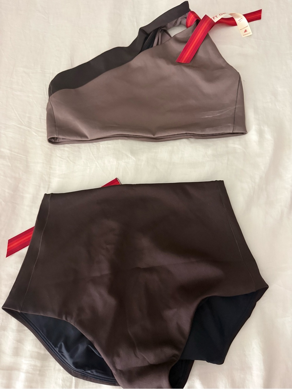 Left on Friday. Hi-Tide bottom and Playa Top in Cold Brew and Stormy/ Cold Brew